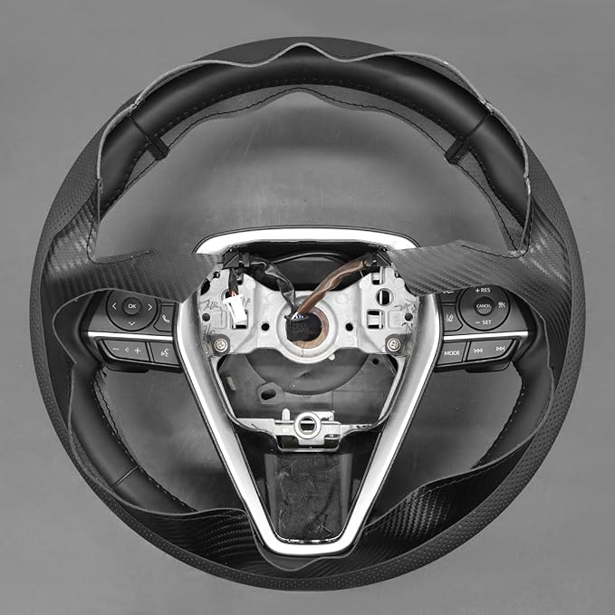 MEWANT Steering Wheel Cover for Toyota RAV4 2019-2024/Camry 2018-2024/Corolla 2020-2024/Avalon 2019-2022 Hand-Stitched Steering Wheel Wrap