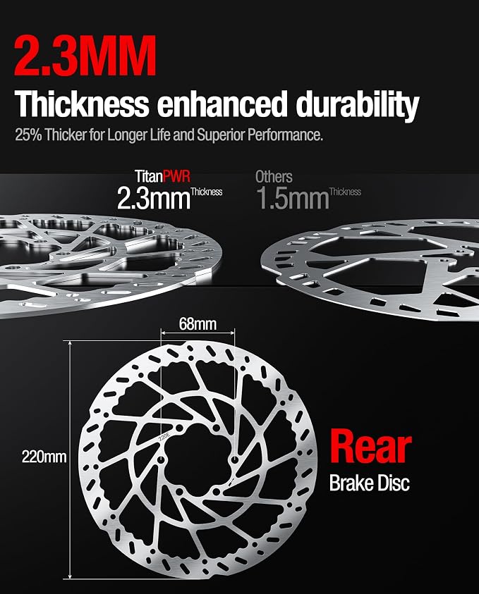 Heavy-Duty 220 mm Thickened Stainless Steel Rear Brake Disc Rotor for for Talaria Sting Offroad Talaria Sting Road Legal TL50 Talaria Sting R TL400 Talaria X3 MX TL2500 /TL25