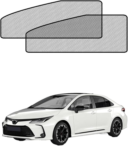Car Window Shades for Toyota Corolla(2019-2024), 2-Pack Rear Window Sun Shades for Baby – Breathable Mesh, UV & Heat Blocker, Privacy Protection for Camping, Travel, Sleep & Nursing
