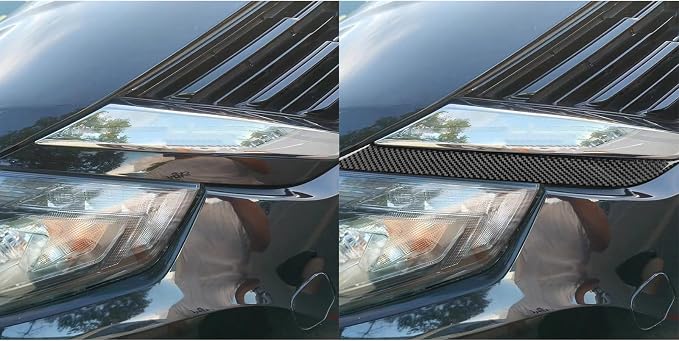 Soft Real Carbon Fiber Compatible with Nissan Altima 2013 2014 2015 2016 2017 2018 Interior Accessories Front Bumper Grille Cover Trim Accessories