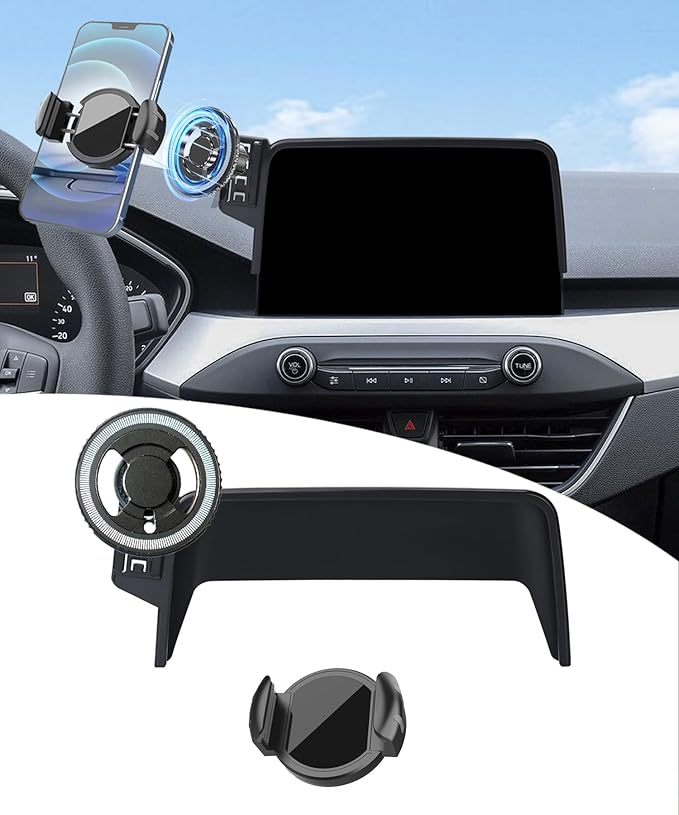 Magnetic Car Phone Mount for Ford Escape 2020-2026 Accessories, for MagSafe Strong Magnets Cell Phone Holder 8-Inch Touch Screen Cradles, with Portable Phone Gripper 360° Rotation