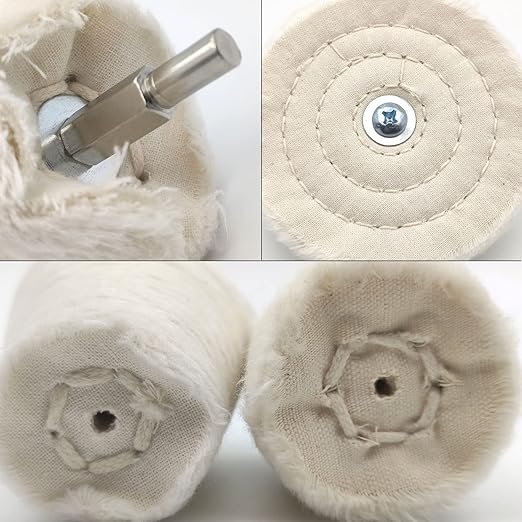 19 Pcs Buffing Wheel for Drill,Buffing Pad Polishing Wheel Kits with 6 Pcs Polishing Compound and 5 Pcs Felt Polishing Wheel,for Aluminum, Stainless Steel, Chrome,Metal,Glass,Car Detailing
