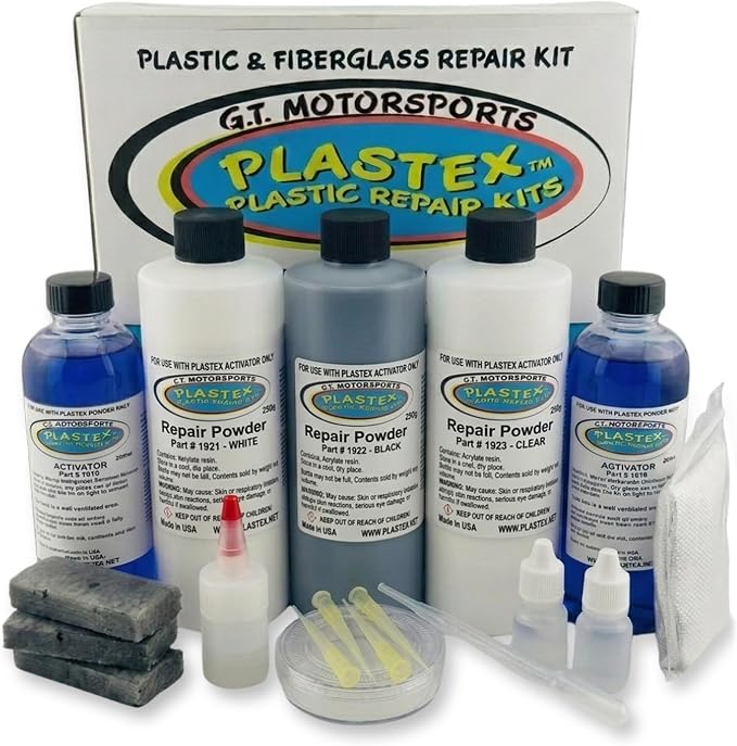 Plastex Plastic and Fiberglass Repair - Easily fix, Recreate Broken Plastic, Fiberglass Wood & More! Plastex Master XL Tech Kit