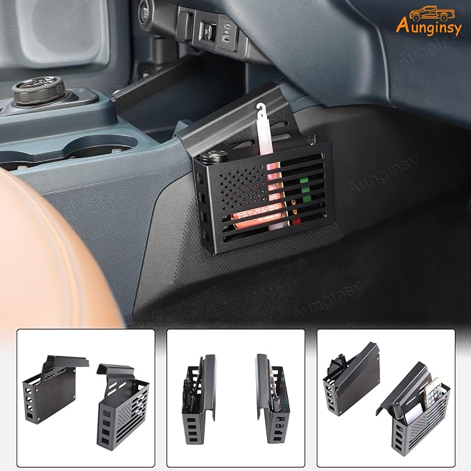 Aunginsy Car Center Console Side Gear Shift Storage Box Basket Compatible with Ford Maverick 2022-2025 Car Center Console Organizer Tray Side Gear Shift Armrest Storage Box Basket Interior Accessories