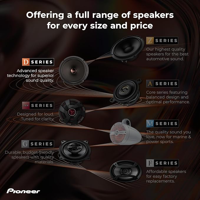 Pioneer D-Series TS-D69F 6” x 9” 2-Way Speakers (Pair) – 330W Max, Balanced Sound + Smooth Treble, Ideal Factory Upgrade, Add an Amplifier for Even Better Performance