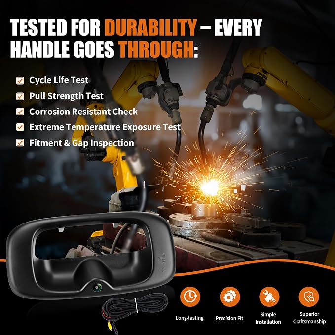 LCWRGS Tailgate Handle Backup Camera for 1999-06 Chevy Silverado GMC Sierra | Rear View Park Assist Camera Night Vision 170° Wide-Angle Waterproof Easy Installation OE# 15228539