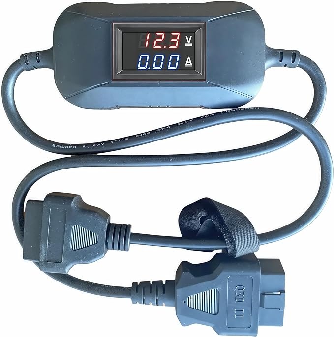 A0281 OBD2 Adapter 24V to 12V for Heavy Diesel Truck, for Launch X431 Easydiag 2.0/3.0/GOLO and Thinkdiag OBD2 Scanner. (Black)