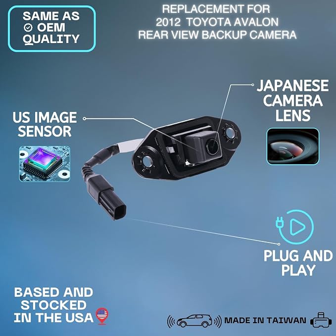 Backup Camera Replaces for 2012 Toyota Avalon OE Part# 8679041030 | 86790-41030