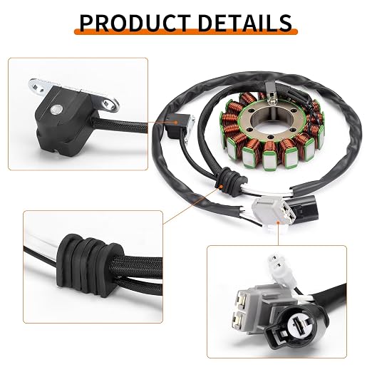 Stator & Starter Relay & Rectifier Gasket for Yamaha Rhino 700 YXR700F Viking 700 YXM700 YXC700 2014-2018