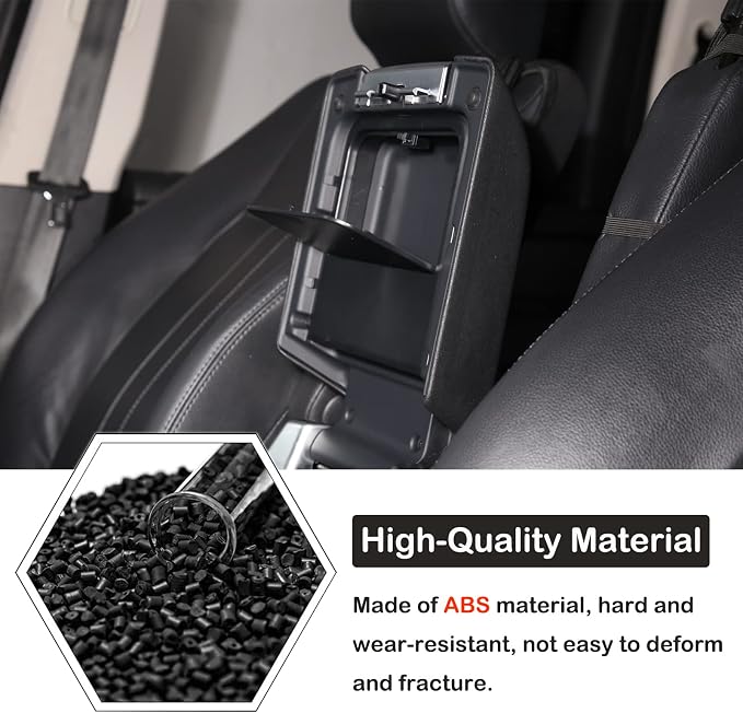 Car Armrest Hidden Storage Box Compatible with Land Rover Discovery 4 LR4 2010-2016 Center Console Handrail Privacy Organizer Tray Armrest Storage Box Container Insert Pallet Manager Inter Accessories