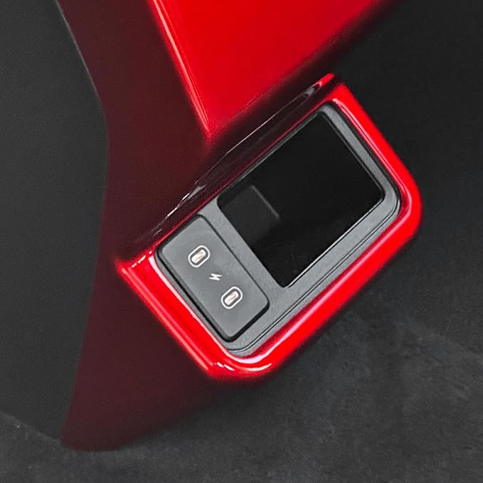Rear Air Conditioning Vent Outlet Cover Trim Compatible with Kia K4 2025-2026 Accessories (Red)