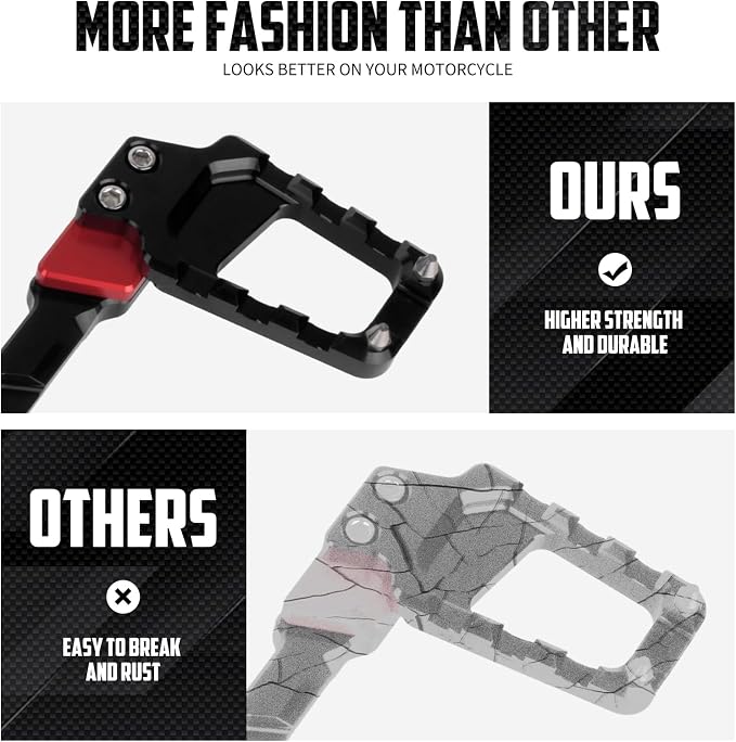 Motorcycle Mid Control Kit Footpegs Linkage Lever Set Fit for Harley Softail Low Rider FXLRS 2020-2025 FXLRST 2022-2025 Street Bob FXBB 2018-2025 (Red)