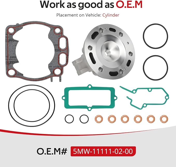 JAVIK Cylinder Head With Gasket For Yamaha YZ250 2001-2002 & 2011-2024 O.E.M#5MW-11111-02-00