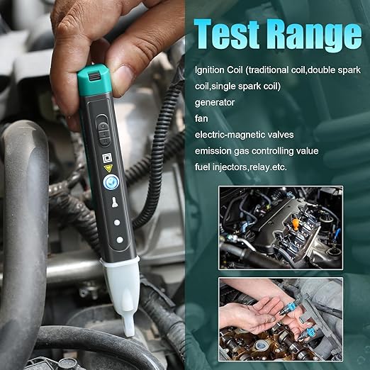 Automotive Electronic Magnetic Faults Indicator, OBDEMOTO 101 Automotive Electronic Faults Detector,Car Spark Tester and Voltage Tester Pen with LED Display & Two Batteries