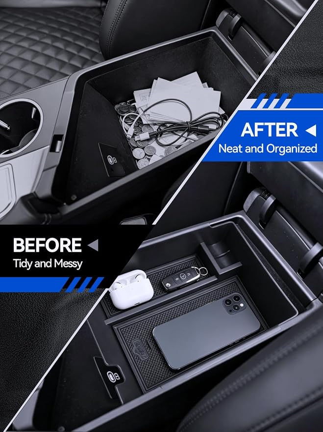 for G70 Center Console Organizer 2019 2021 2022 2023 2024 2025 Genesis G70 Accessories Armrest Tray Middle Storage Box Insert Container Durable ABS Plastic