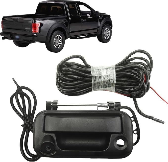 Rear Tailgate Handle Camera Backup Camera Fits for Ford F150 F250 F350 F450 F550 Explorer Sport Trac Mark LT 2004-2016 8L3Z-9943400-AC (Black)