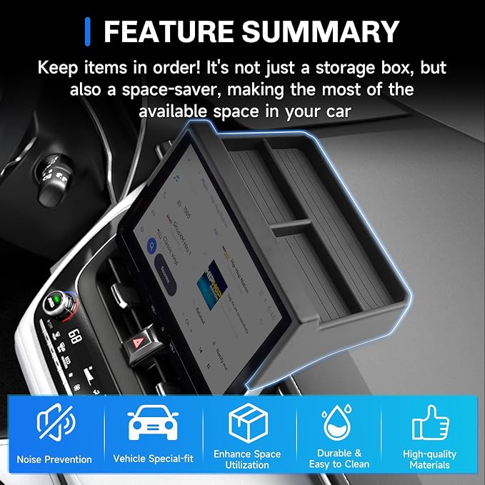 SXCY for 2026 Toyota Corolla Cross Dashboard Organizer Tray [2026, XLE/XSE 10.5 Inch Only] for 2026 Toyota Corolla Cross Accessories Screen Back Tray 2026 Corolla Cross Behind Dash Console Organizer