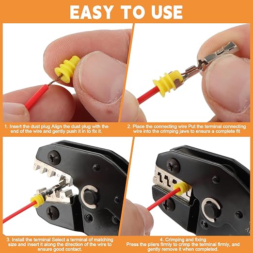 1381PCS Pin Connector Kit, Electrical Pins Connectors with Crimp Tool and Wire Strippers,28 Types 1/1.5/1.8/2.2/2.3/2.8/3.5mm Removal Male Female Crimp Pins