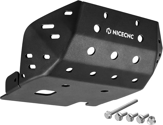 NICECNC Black Skid Plate Bash Crash Plate Engine Bottom Protector Guard Cover Compatible with Honda XR650L 1993 1994 1995 1996 1997 1998 1999 2000 2001-2024,Aluminum Alloy Anodization