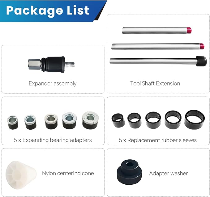 ATPEAM Cam Bearing Tool Set - Complete Camshaft Bearing Removal and Installation Kit with 1-1/8'' to 2-2/3'' Adapters for Most Vehicles