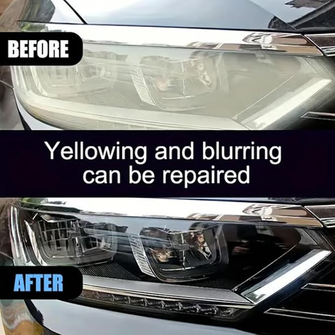 Headlight Restoration Wipes Kit, 2 Step Headlight Cleaner & Protective Coating Wipes, Removes Oxidation & Yellowing, Restores Clarity & Shine,Headlight Polish no Power Tools Required (3PCS)