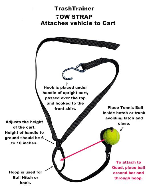 One Vehicle to Cart Strap and One Cart to Cart Strap