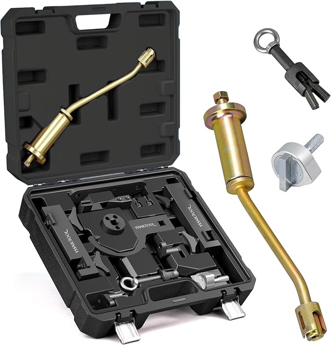 Camshaft Alignment timing Tool Kit Compatible with Jaguar Land Rover Discovery 4 Range Rover Sport V8 5.0L V6 3.0L with Fuel Injector Remover Installer Tool , Compatible with Discovery 3 or 4 3.0T.