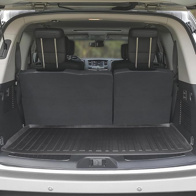 Premium Cargo Liner for Nissan Armada 2017-2025- 100% Protection - Custom Fit Car Trunk Mat - All-Season Black Cargo Mat - 3D Shaped Laser Measured Trunk Liners for Infiniti QX80