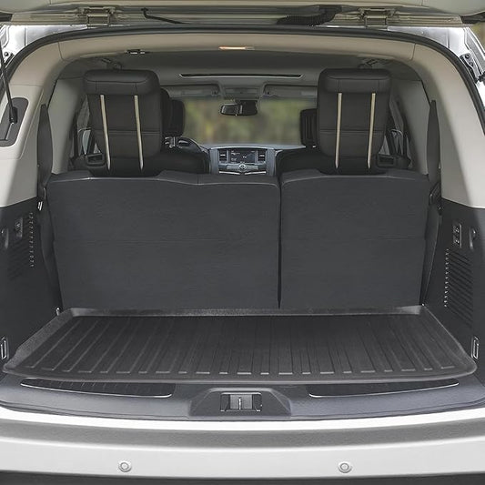 Premium Cargo Liner for Nissan Armada 2017-2025- 100% Protection - Custom Fit Car Trunk Mat - All-Season Black Cargo Mat - 3D Shaped Laser Measured Trunk Liners for Infiniti QX80