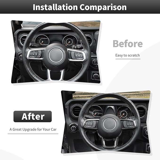 21PCS Carbon Fiber Interior Trim Kits Fit for 2018-2023 Jeep Wrangler JL JLU & Gladiator JT 4Door Interior Decor Accessories Dashboard AC Headlight Switch Roof Speaker Inner Door Bowl Steering Button