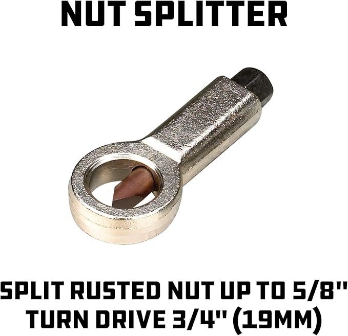Powerbuilt 4 Piece Exhaust Pipe Tool Set, Repair Tailpipes, Expanders, Removing Dents, Chain Cutter, Nut Splitter, Import and Domestic Vehicles 648612