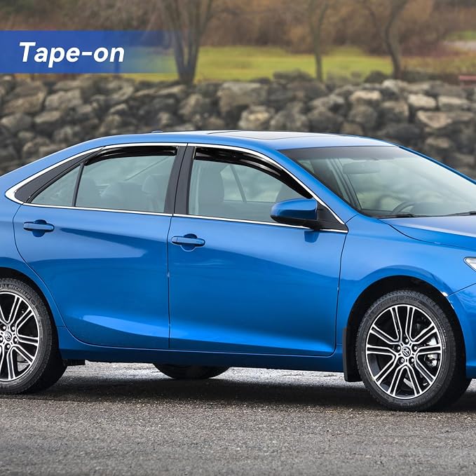 Window Visors Rain Guards Shield for 2012-2017 Toyota Camry, Out-Channel Window Vent Wind Deflectors Visors Shades for 12 13 14 15 16 17 Camry
