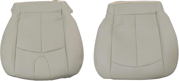 SecosAutoparts Front Driver & Passenger Side Bottom Perforated Leather Replacement Seat Covers Wheat Tan Compatible with Infiniti G37 2008 2009 2010 2011 2012 2013