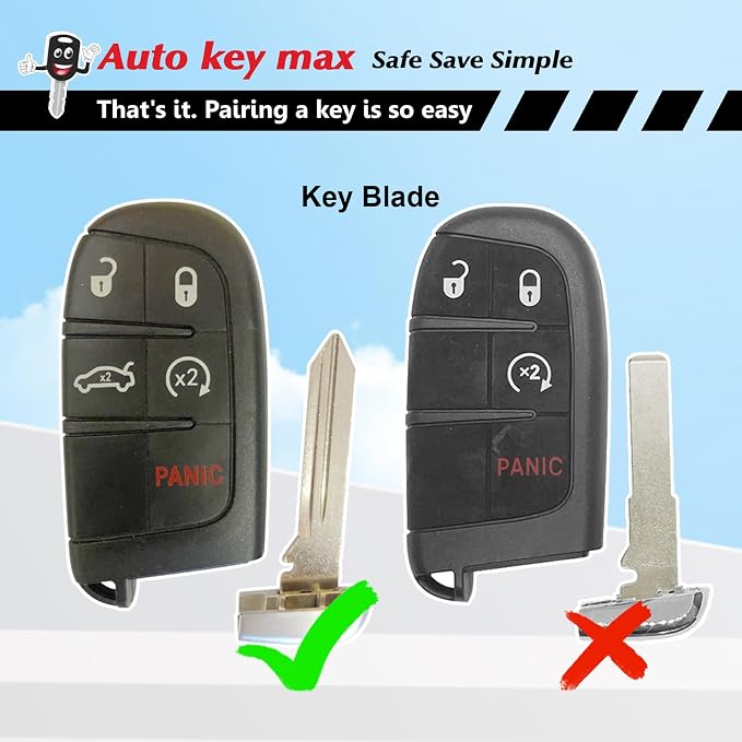 2 Programmable Key fob Scanner Tool, Easy DIY Programmer Kit Replacement for Smart Keyless Entry Remote Dodge Dart Charger Challenger M3N-40821302