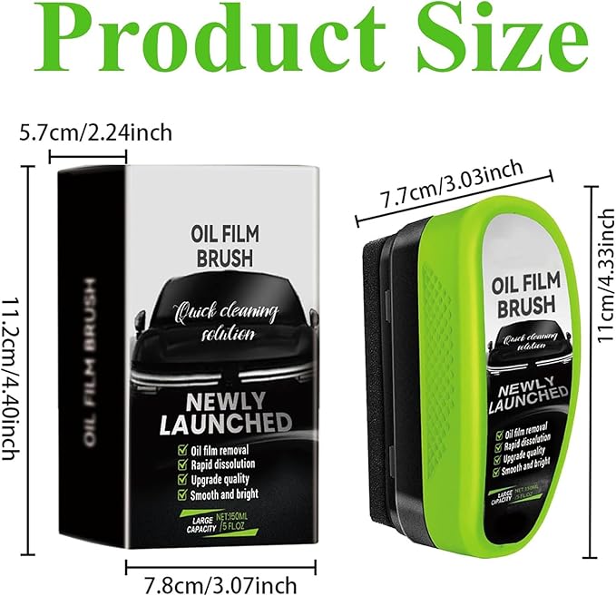 3 Pack Automotive Clear Vision Windshield Cleaner, Oil Film Cleaning Brush for Car Windows, Clear Vision Glass Cleaner Car Windshield Cleaner Tool Improving Windshield Clarity & Visibility