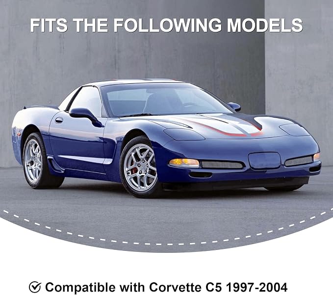 14PCS Real Carbon Fiber Interior Trim Kit Compatible with Corvette C5 1997–2004, Interior Decor Sticker Accessories