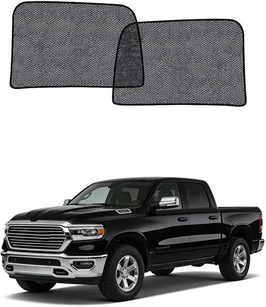 Car Window Shades for Dodge RAM 2500 3500(2010-2025), 2-Pack Rear Window Sun Shades for Baby – Breathable Mesh, UV & Heat Blocker, Privacy Protection for Camping, Travel, Sleep & Nursing