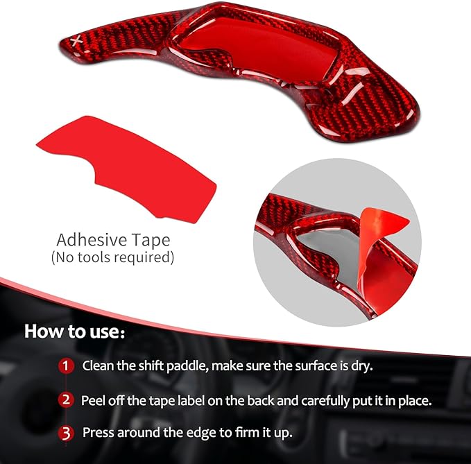 T-carbon Paddle Shifter Extensions Compatible with BRZ,Genuine Glass Fiber Paddle Shifter Extension fits for Ascent Forester Outback Crosstrek BRZ Impreza WRX Legacy FR-S GT 86,Red