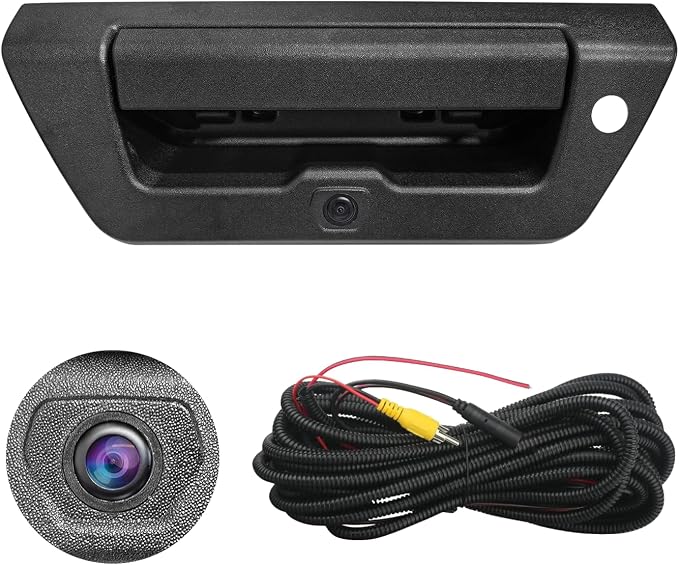 Tailgate Handle Backup Camera for Ford F150 Raptor 2015 2016 2017 Aftermarket Rearview Reverse Cameras for Pickup Truck Black with Night Vision/Waterproof/Parking Guideline