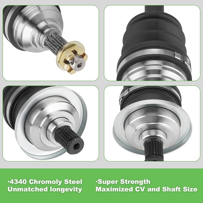 Rear CV Axle & Wheel Bearing Kit with Seals for Arctic Cat 400 500 2003 2004, Left/Right FIS Drive Shaft Assembly for Farm & Trail, Replace 0402-907, 0502-544, 1502-442