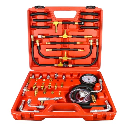 Digital Fuel Injection Pressure Tester TU-443 Multifunction Fuel System Pressure Gauge Fuel Injection Pressure Test Gauge for Petrol Engine Fuel Pressure Testers
