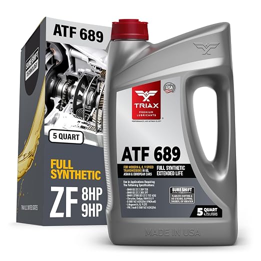 TRIAX ATF 689 Full Synthetic for ZF 6HP, 8HP, 9HP Transmissions | Compatible with Jeep, Chrysler, Dodge RAM, Audi, BMW, Land Rover, Mercedes Benz, Porsche, and More (5 Quart)