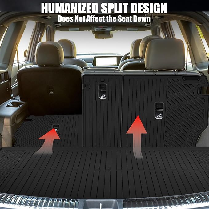 Floor Mats for Mazda CX-5 2017-2021 2022 2023 2024 2025 All Weather Backrest Mat Trunk Mat Protection TPE Rubber Full Set Automotive Floor Mats Waterproof Non-Slip 2020 Mazda CX5 Accessories