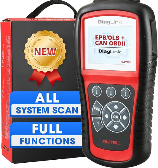 Autel OBDII OBD2 Code Reader Diaglink (DIY Version of MD802) All Systems/Modules Diagnostic for ABS, SRS, Engine, Transmission, EPB, Oil Reset