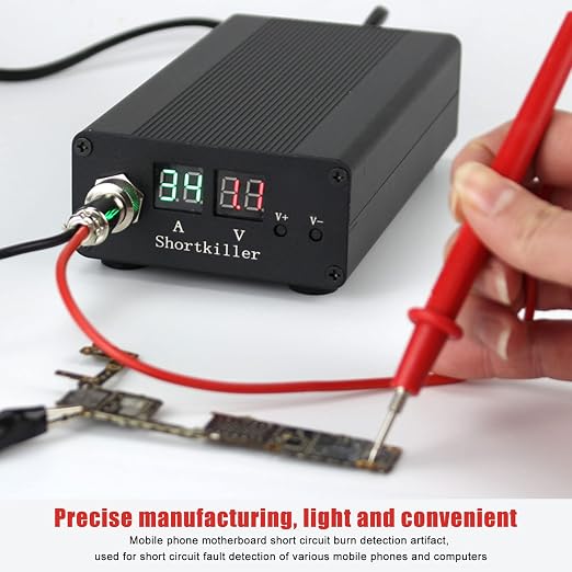 Mobile Phone Circuit Detector, VCC Power Supply Short Circuit Detector with Multiple Real Time Display Short Circuit Detection Box for Phone PC Motherboard Repair