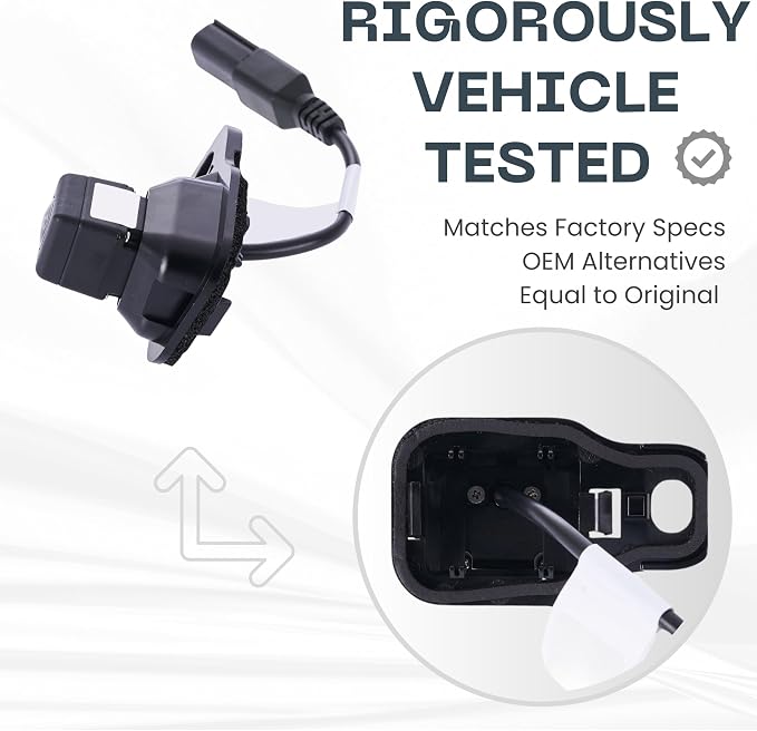 Backup Camera Replaces for 2014 2015 2016 Toyota Highlander/Highlander Hybrid OE Part # 86790-0E031, 86790-0E030