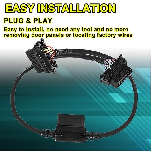 YMT 76405-01A Plug-N-Play Pass Thru Harness Clip in OBD Plug, Override Switch OBD Plug Through Harness Fit for Toyota &Ram