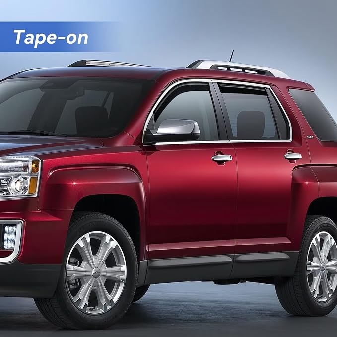 Window Visors Rain Guards for 2010-2017 GMC Terrain, Out-Channel Window Vent Wind Deflectors Visors Shades for 10 11 12 13 14 15 16 17 GMC Terrain
