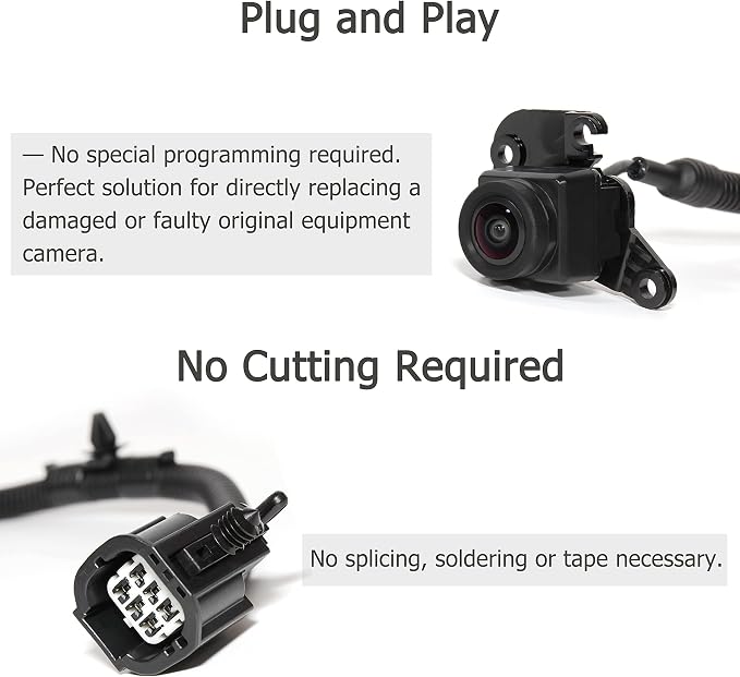 EWAY Backup Camera Replacement for Dodge Ram 1500/2500/3500 Pickup 2009 2010 2011 2012 Rear View Reverse Parking Camera OE Part # 56054041 AA/AB/AC/AD/AE, 56054164 AA/AB/AD, 68044906 AA/AB/AC/AD/AE
