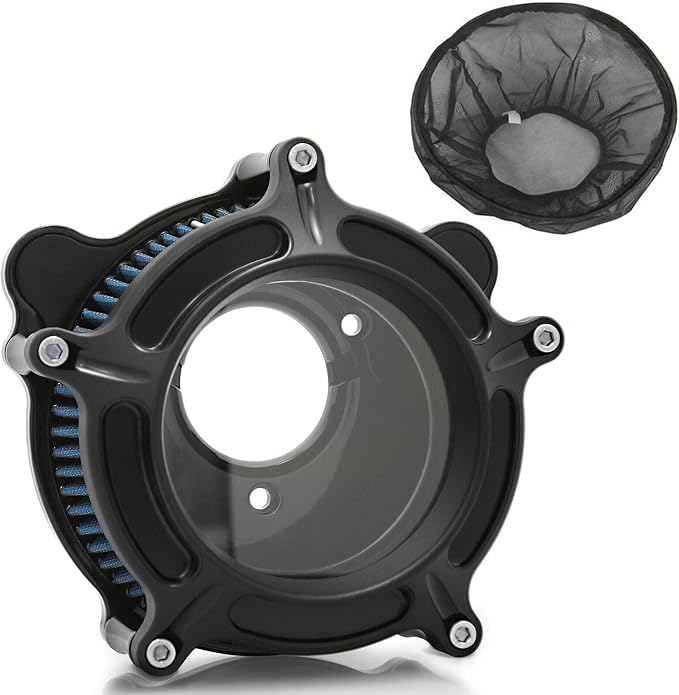 For harley davidson air cleaner filter sportster Touring street glide road king electra Dyna Softail motorcycle air intake (Black- Blue filter, C-For Touring 2008-2016)